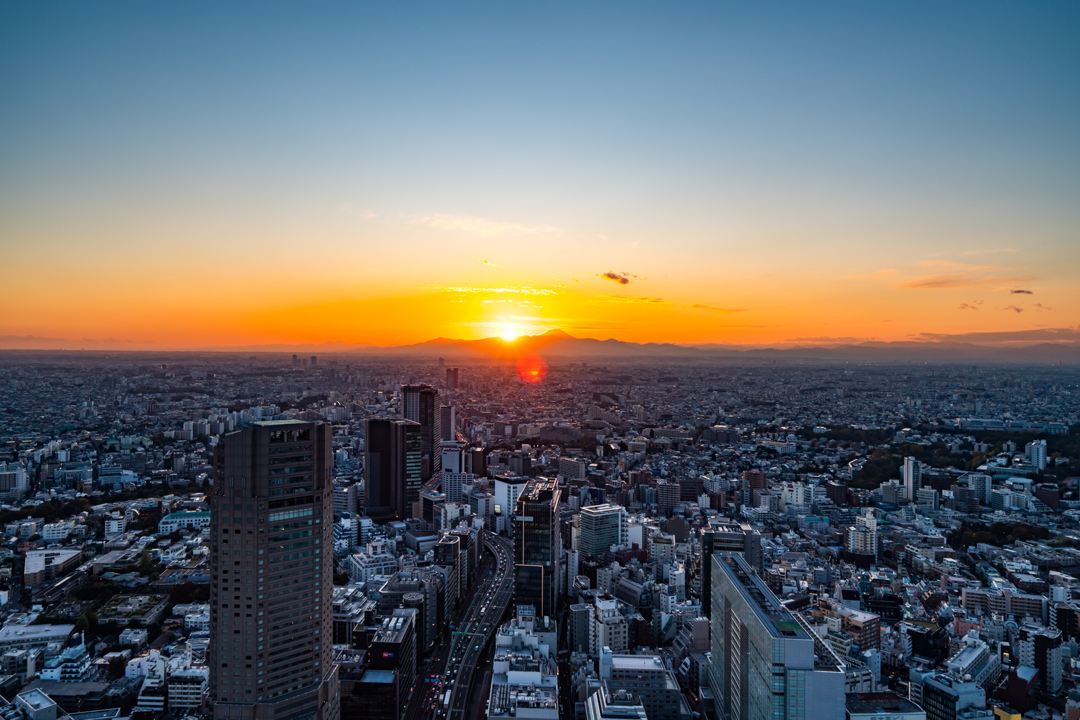 Aerial View of Shibuya, Tokyo, Japan